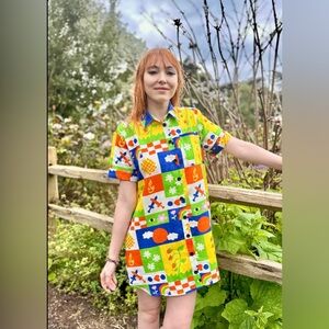 Nooworks linen shirt dress in gentilhomme